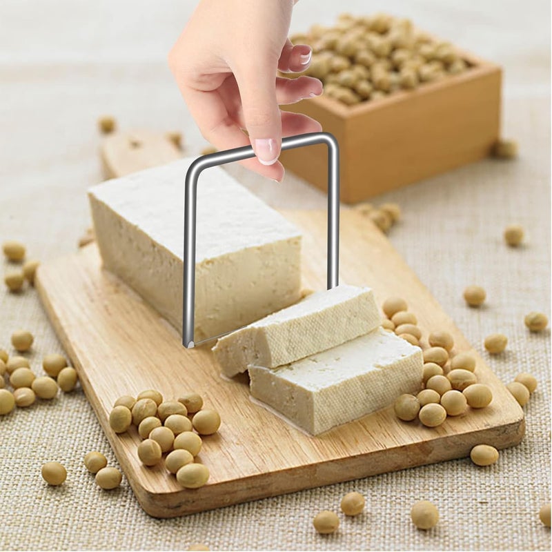 KIBBEH 4 Pcs Stainless Steel Cheese Slicer with Wire Cheese Cutter for Kitchen Block Cheese and Butter Slicer Tool (Y Type & U Type) - Image 5